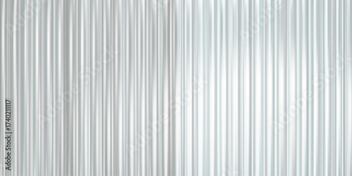 3d corrugated glass pattern with transparent ribbed background and gradient light effect. Abstract prism panel for modern architecture or luxury design. Iridescent texture with chrome foil and diamond
