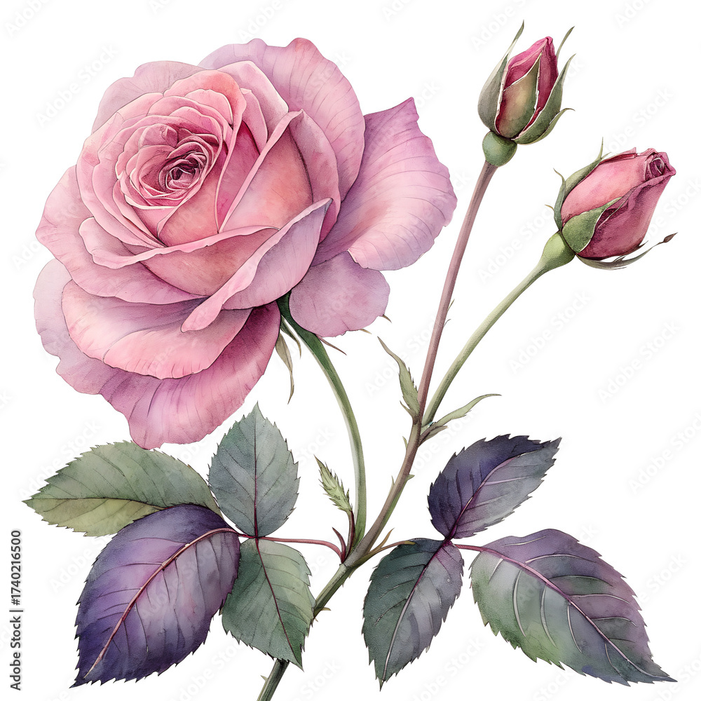 Fototapeta premium seamless pattern with pink roses