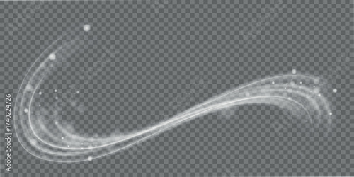 Cold winter wind texture. Holiday vector blizzard. Christmas effect of a cold blizzard. Vector PNG.

