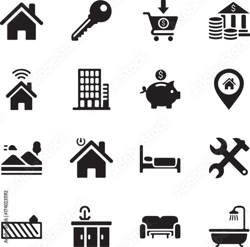 Real Estate & Home Icons Sets 