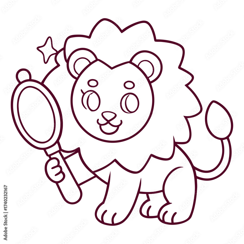 Fototapeta premium sheep cartoon coloring page