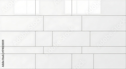 White subway tile wall background with clean, minimalist design and subtle texture.