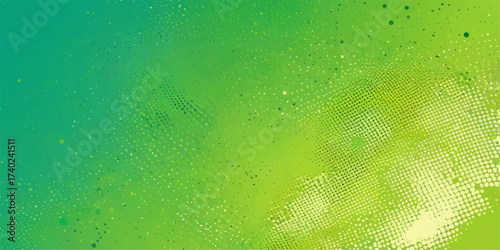 Abstract green grunge background with water drops and bubbles on a wet glass surface creating a fresh liquid texture