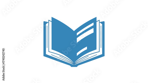 Educational book vector logo for learning icon