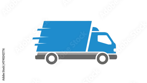 Fast delivery box car logo vector template