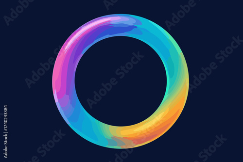 Blending luminous abstract surface harmony gradient across colors bubble illustration vector