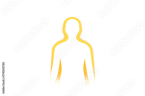 Silhouette vector radiant smooth into illustration figure halo radiating gradient simple background