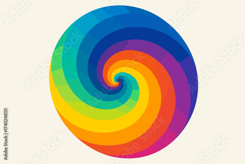 Tones spectrum like abstract illustration vector blending radiant spiral colorful