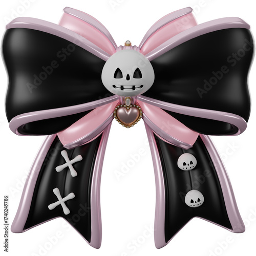 3D Render of Halloween Bow
