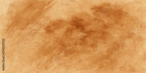 Antique brown leather and parchment paper texture background with aged vintage wall pattern