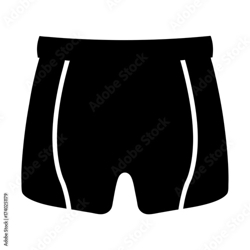 Black boxer briefs with white stripes on the sides stylish design