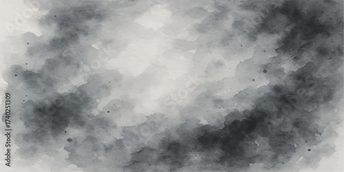 Dramatic black and white storm clouds fill the dark sky, creating a moody and abstract weather nature scene