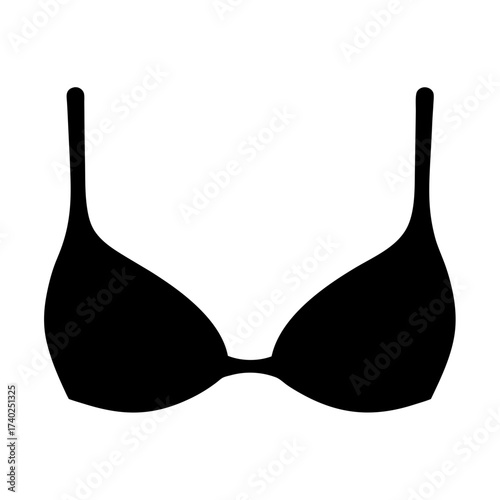 Silhouette of a bra with thin straps, representing a fashion item