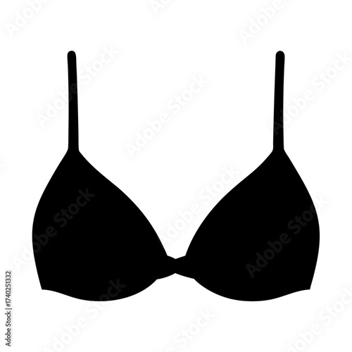 Elegant silhouette of a bra with slender straps, perfect for intimate apparel