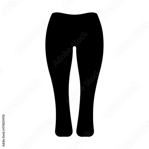 Black Silhouette of Leggings Depicting Fashion and Body Positivity Movement