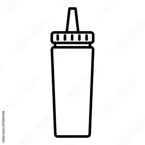 Vector Outline Icon - Sauce Bottle