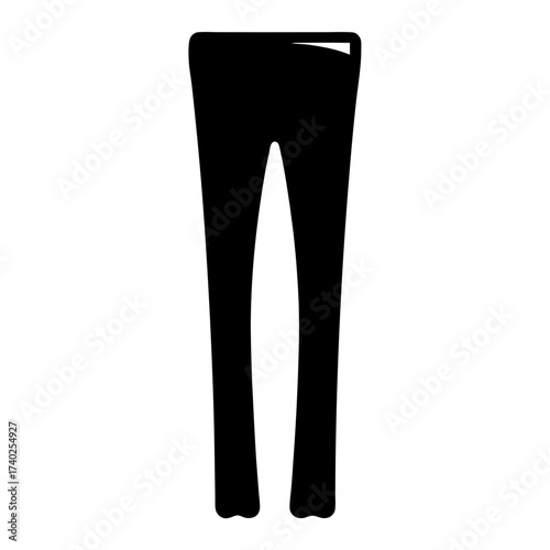 Simple yet bold illustration of black pants on a white background