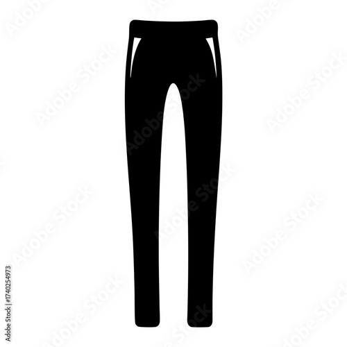 Minimalist black leggings illustration for fashion and style resources, easy to use