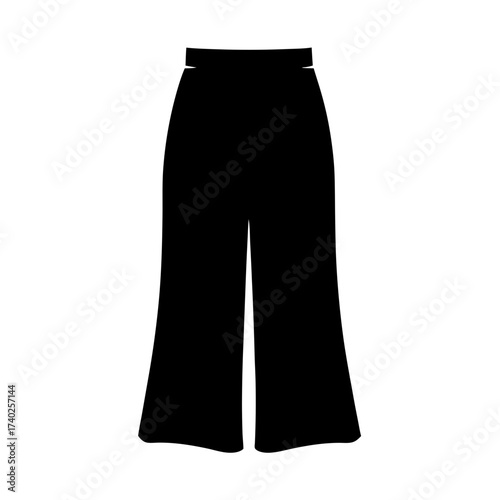 Elegant black wide leg pants with a high waist and modern style