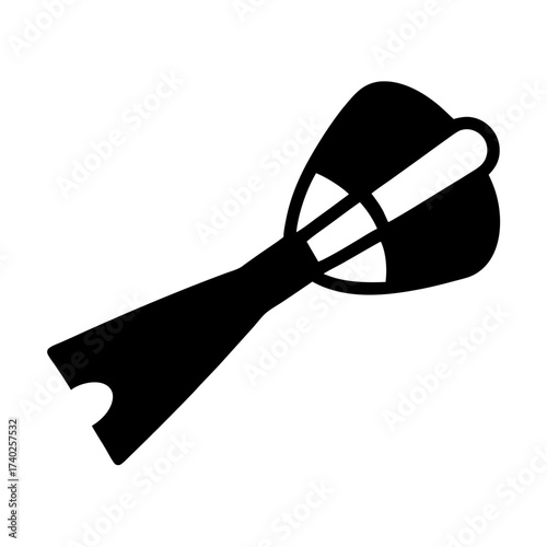 A minimalist depiction of a dart, suggesting precision and focus in aiming