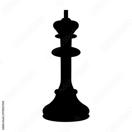 Dramatic silhouette of the King chess piece, strategic play and game design