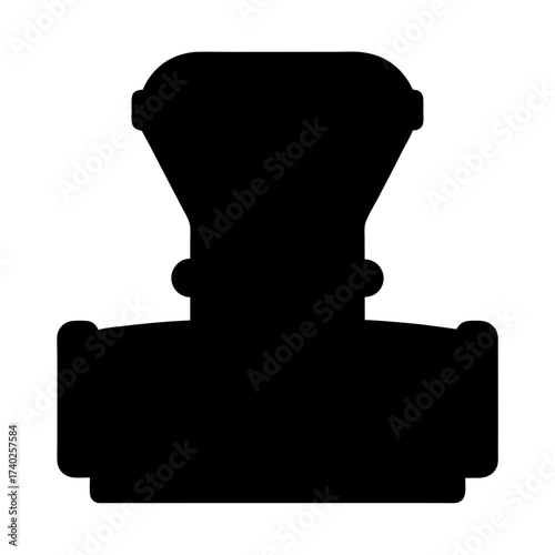Black Silhouette of a Centrifugal Pump Demonstrating Fluid Transfer Mechanism