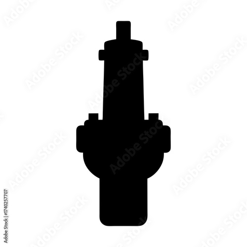 Silhouette of a Fire Hydrant with Multiple Ports for Water Access