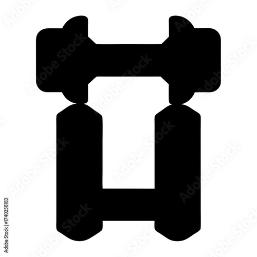 Abstract interlocking shapes create a sense of connection, strength, and stability