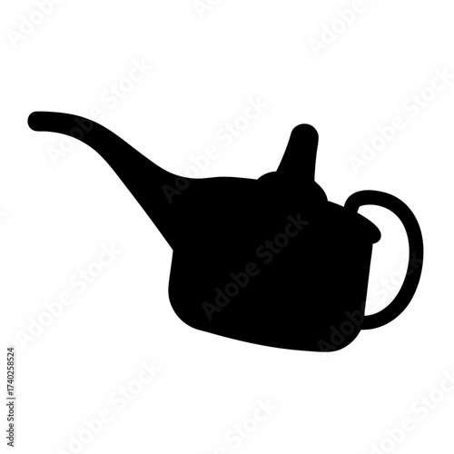 Detailed silhouette of an automotive oil can, a simple and modern design