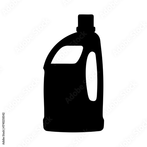 Silhouette of a plastic jug with handle, commonly used for cleaning supplies