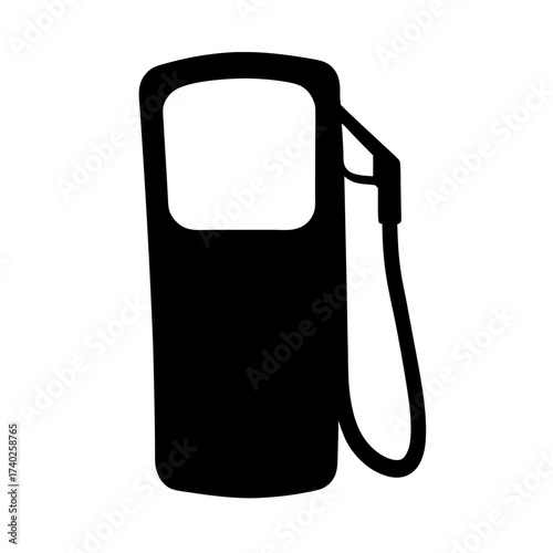 Black silhouette of a fuel dispensing pump, used for vehicles filling up