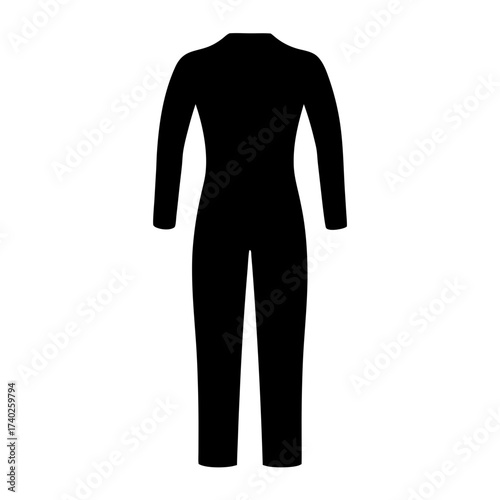 Sleek black long sleeved jumpsuit for women fashion apparel silhouette