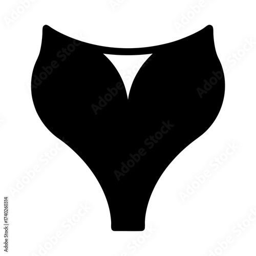 Abstract image representing a silhouette of underwear, a symbol of femininity