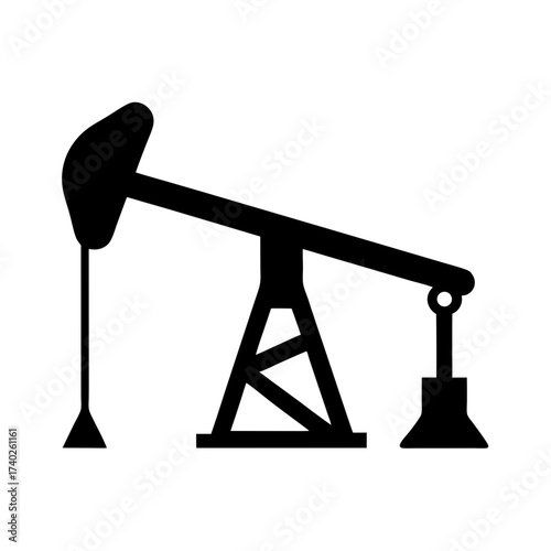 Silhouette of a crude oil pump jack, symbolizing energy and industry