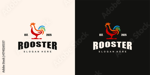 Roster running logo icon design template flat vector