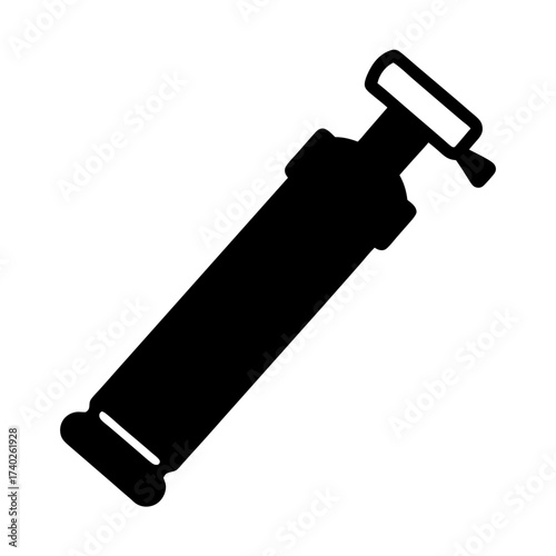 Silhouette of a grease gun tool used for lubrication of machinery