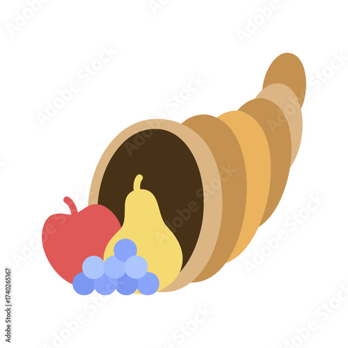 Autumn Cornucopia Harvest vector Icon