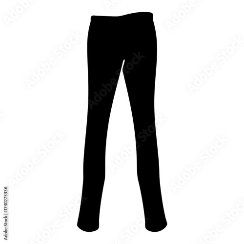 Sleek black leggings in minimalist design with a monochrome aesthetic, full view