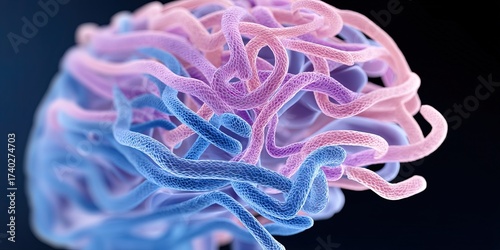 brain with worms eating it 