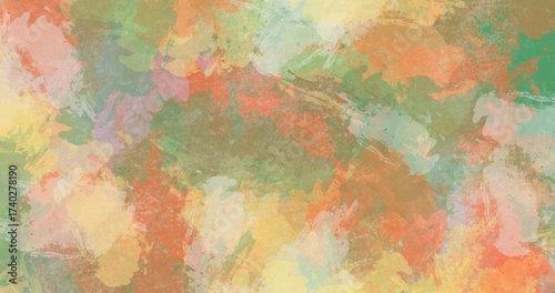 Tableau sur toile AI-created retro background featuring abstract pastel waves and fluid geometry, harmonizing cream, purple, and pink hues for serene design aesthetics suited for web or modern print decor