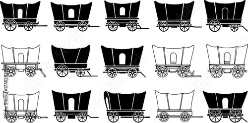Covered wagon , Wagon, Covered wagon silhouette, Wagon silhouette, Wagon vector, Wagon clipart, Covered wagon vector, Covered wagon clipart