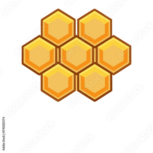 A honeycomb with six hexagons
