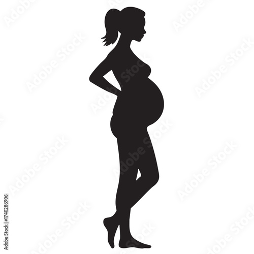 silhouette of a pregnant woman