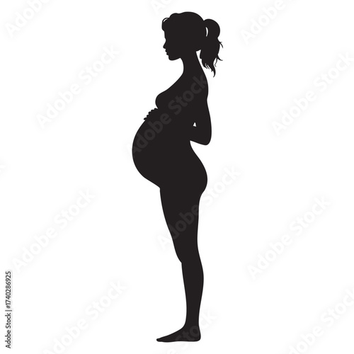 silhouette of a pregnant woman