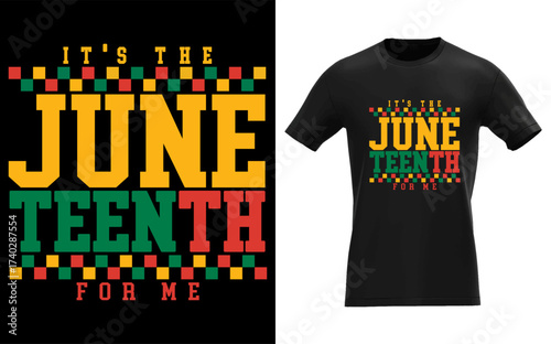 Vibrant juneteenth design celebrating freedom and heritage with bold typography and colorful patterns