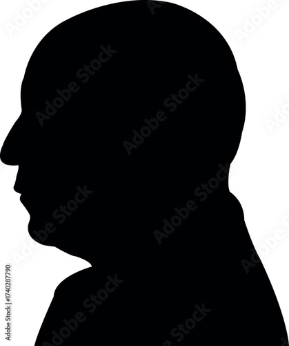 a man head silhouette vector