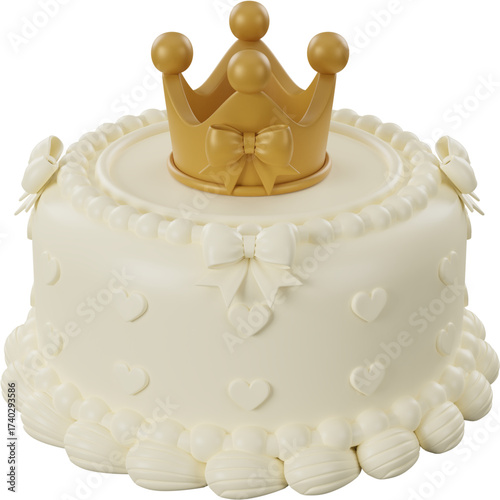 3D Render of Birthday Cake 