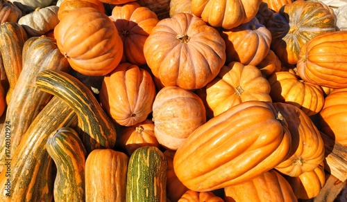 pumpkin display on the street