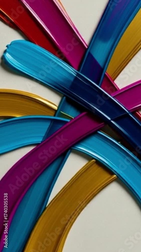 Abstract paper cut animation — layered paper cut shapes shifting slowly.