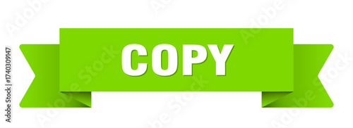 copy ribbon isolated on transparent background. copy ribbon
